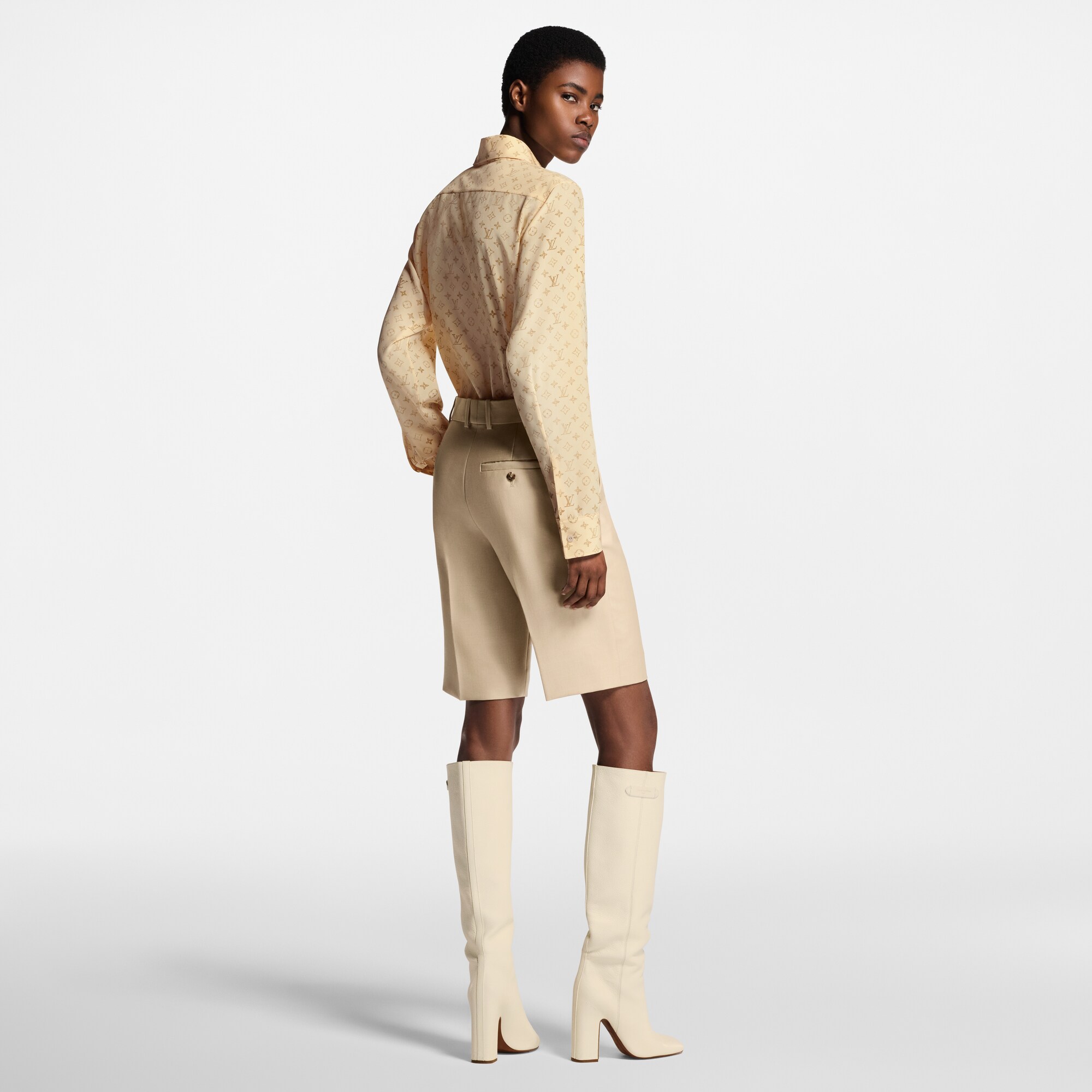 Washed Monogram Silk Shirt - Women - Ready-to-Wear | LOUIS